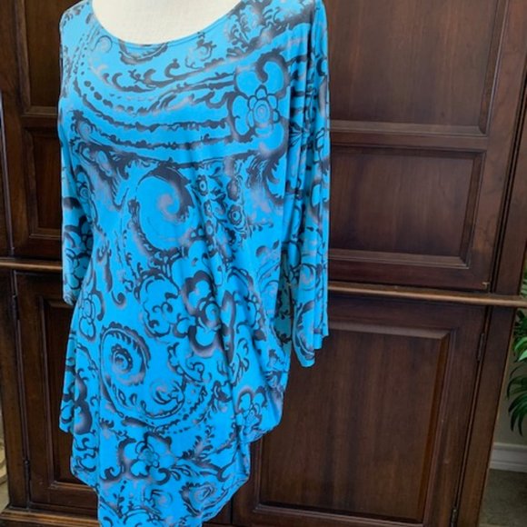 Caribe Asymetrical Tunic Top Size Large - Picture 5 of 11